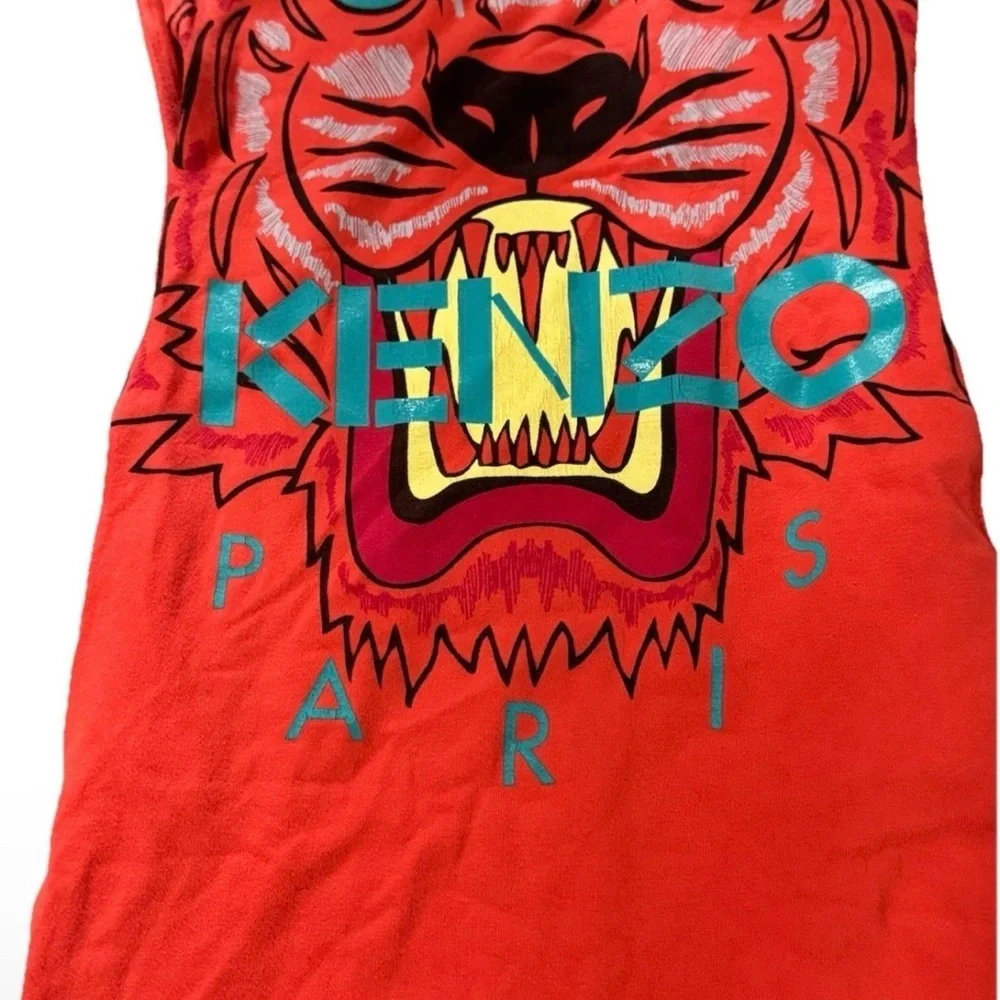 Kenzo Kids Tiger Logo Graphic Tee Red Size 3A / 3Y Designer Streetwear